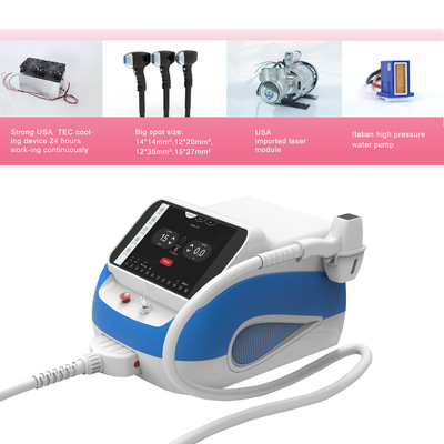 Máquina de remoção de cabelo a laser portátil de três ondas para clínica de salão