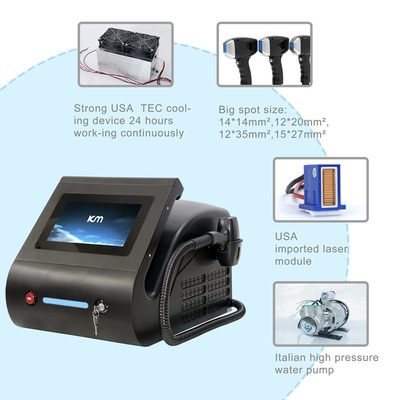 Máquina laser de diodo portátil de estilo estacionário de 808nm sem tecnologia Q-Switch