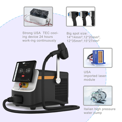 Máquina de remoção de pelos por laser médica portátil 808nm-810nm CE aprovada