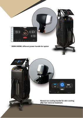 Equipamento médico de depilação de 808nm de quatro comprimentos de onda