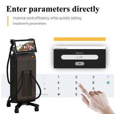 Dispositivo de depilação a laser de diodo ergonômico que fornece uma saída de energia consistente e um tamanho de ponto uniforme para resultados eficazes