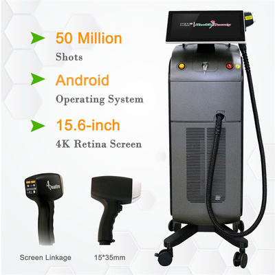 4 comprimentos de onda Máquina de remoção de pelos a laser de diodo 808nm/755 808nm 1064nm Com manual de utilização