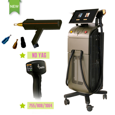 808nm Diodo Laser de remoção de pelos Yag máquina de remoção de tatuagens para depilação de aparelhos de salão de beleza facial