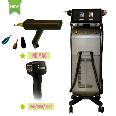 808nm Diodo Laser de remoção de pelos Yag máquina de remoção de tatuagens para depilação de aparelhos de salão de beleza facial