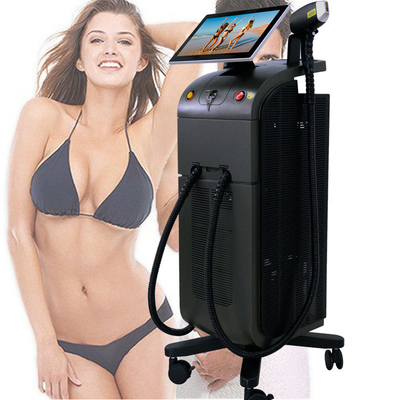 Treinamento detalhado Dispositivo de remoção de cabelo a laser de diodo de 15 polegadas e 4 comprimentos de onda com tela sensível ao toque