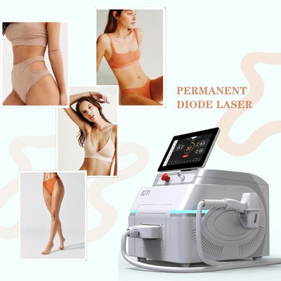 Máquina de laser de diodo portátil de 808nm 1064nm 755nm com ecrã táctil colorido