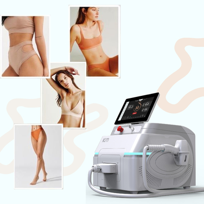 Máquina de laser de diodo portátil de 808nm 1064nm 755nm com ecrã táctil colorido