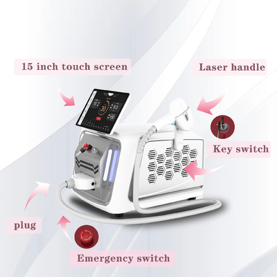 Máquina de laser de diodo portátil comercial personalizada com tamanho de ponto de 12 * 20 mm