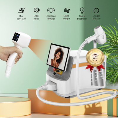 3 comprimento de onda 808nm 755nm 1064nm dispositivo de remoção de cabelo a laser de diodo com Titânio de gelo