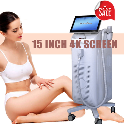 Máquina de remoção de pelos a laser de diodo de 800W - 1600W 3 ondas 808nm 755nm 1064nm