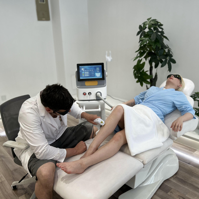 Máquina de gelo de remoção de cabelo por laser de diodo de fibra portátil para cuidados e beleza da pele