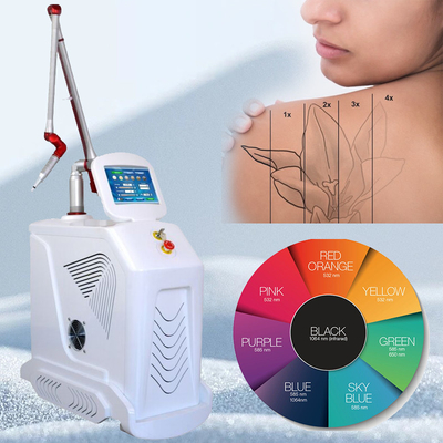 4 comprimentos de onda Nd YAG Q Switch Laser Machine Remoção de tatuagens Estilo estacionário