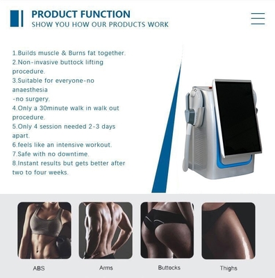 Máquina de estimulação muscular eletromagnética não invasiva RF Máquina de beleza Slim 5000W Para perda de peso