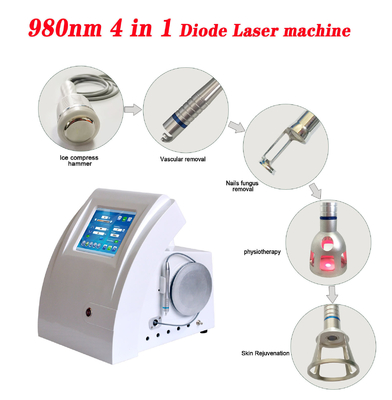 Máquina de remoção de veias de aranha a laser de diodo de 50W 980 Nm para solução de tratamento de vasos sanguíneos