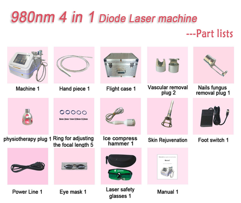 4 em 1 880nm Diodo Máquina de Laser Portátil Para Salões de Beleza
