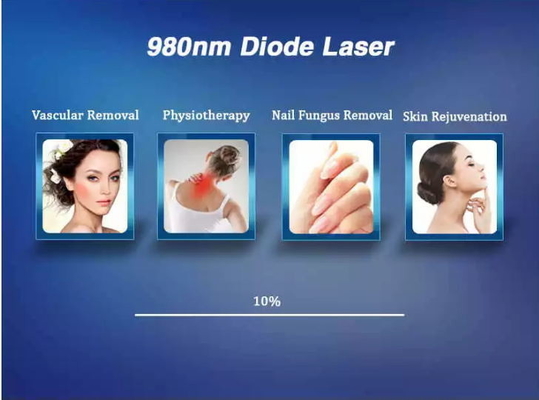 Rejuvenescimento da pele Máquina de laser de diodo de 980nm Máquina de remoção de veias de aranha portátil