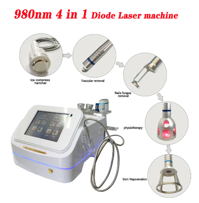 Máquina de remoção vascular a laser de 15W 30W para tratamento de unhas dos pés / rejuvenescimento da pele a laser quente