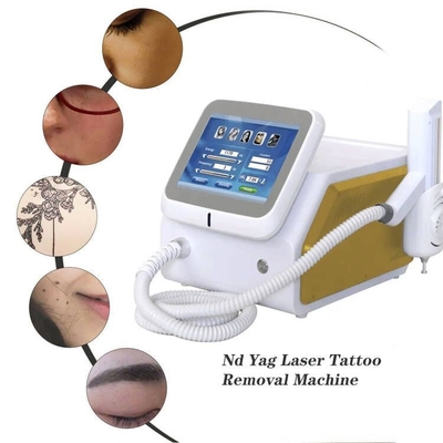 Máquina de remoção de tatuagens por laser Nd YAG portátil 1064nm 532nm 1320nm comprimento de onda