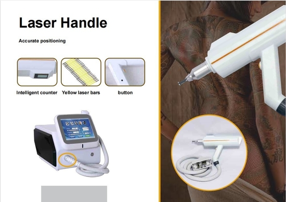 Máquina de remoção de tatuagens por laser Nd YAG portátil 1064nm 532nm 1320nm comprimento de onda