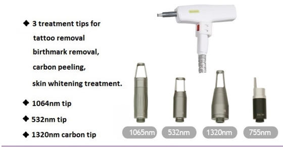 Q Switch Nd YAG Máquina de remoção de tatuagens a laser 1064nm 532nm 1320nm 2 anos de garantia