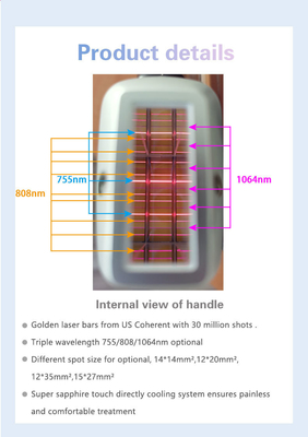 808nm-810nm Máquina de beleza multifuncional estilo estacionário ROHS TGA aprovado