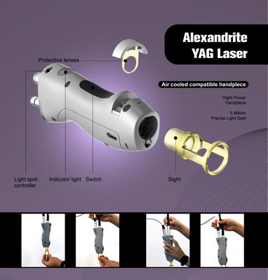 Large spot size candle laser alexandrite depilação cabelos brancos REMOVAL 2000w alexandrite dispositivo a laser