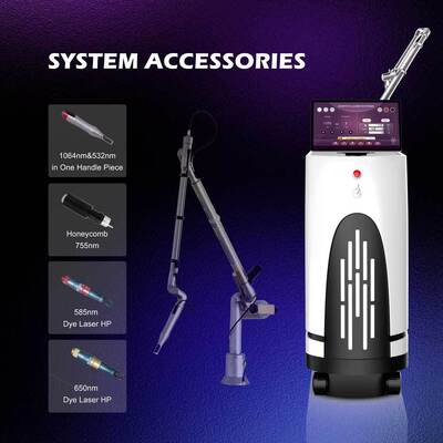 Laser PicoSecond 1064nm 532nm Marca de nascença de remoção de tatuagem Nd Yag Pico Laser Picosecond Picolaser máquina de remoção de tatuagem